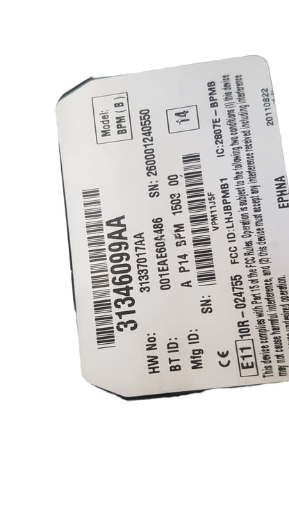 2011 Volvo S40 II D2 Bluetooth Module 31346099