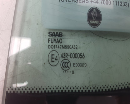2010-2012 Saab 9-5 Left Rear Quarter Window Glass 12772862