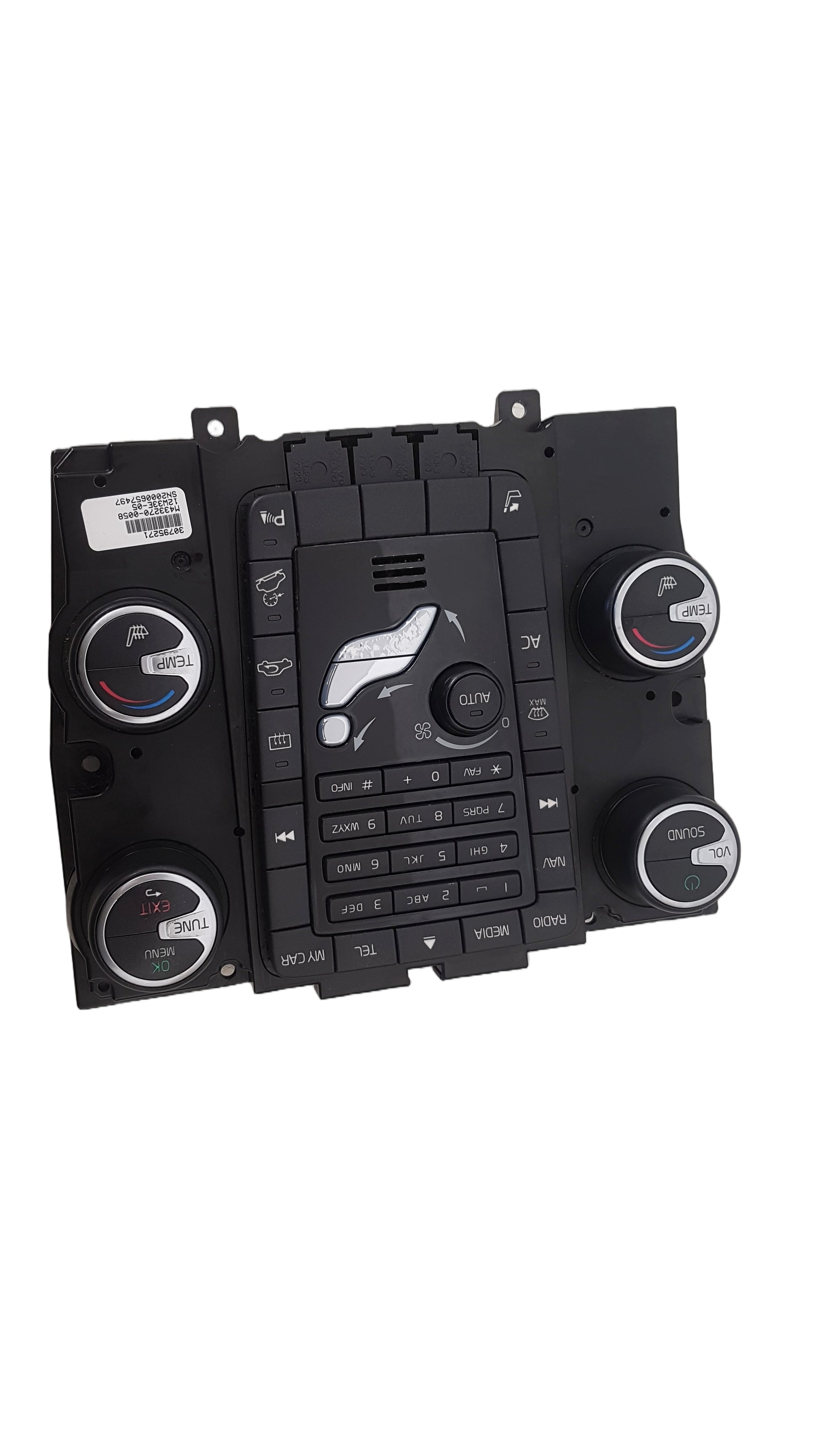 Volvo XC60 Digital Heater and Radio Control Panel 426 SILVER 2008-2017 30795271