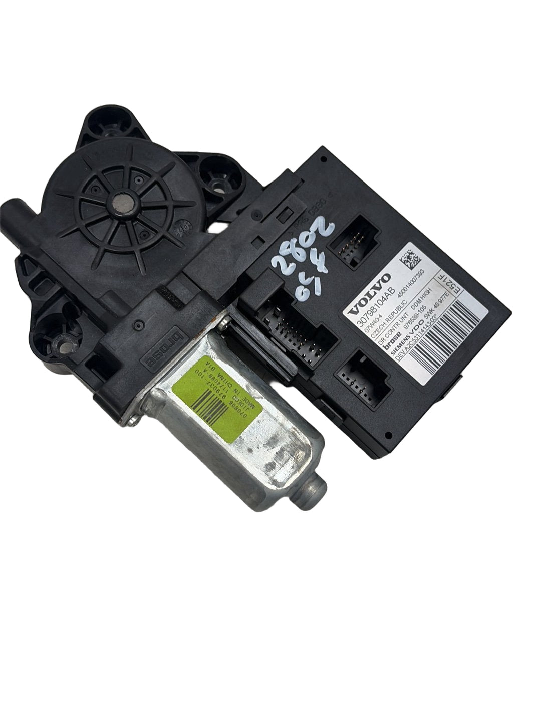 2007-2012 Volvo C30 Right Front Window Regulator Motor 30798104