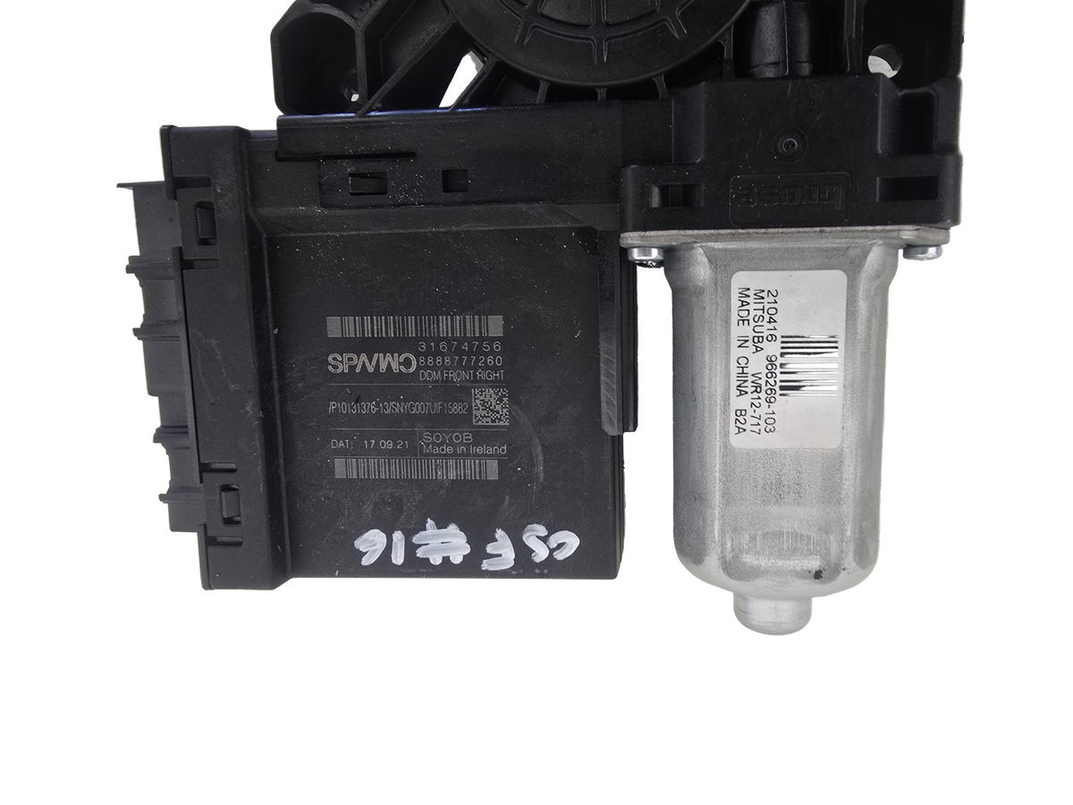 31674756 Volvo XC40 T3 Front Right Window Regulator Motor 2013-2016 1477cc Petrol