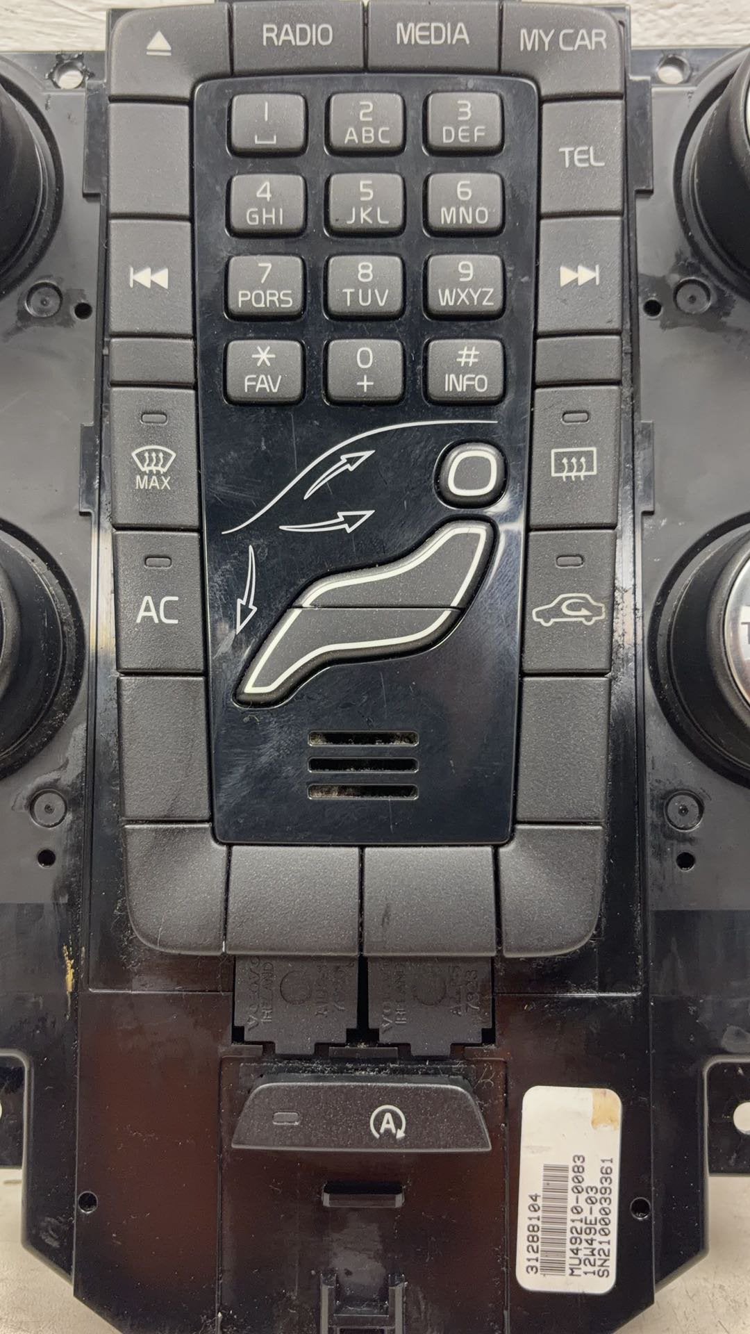 Volvo V40 Heater Control Panel 31288104 — photo 5