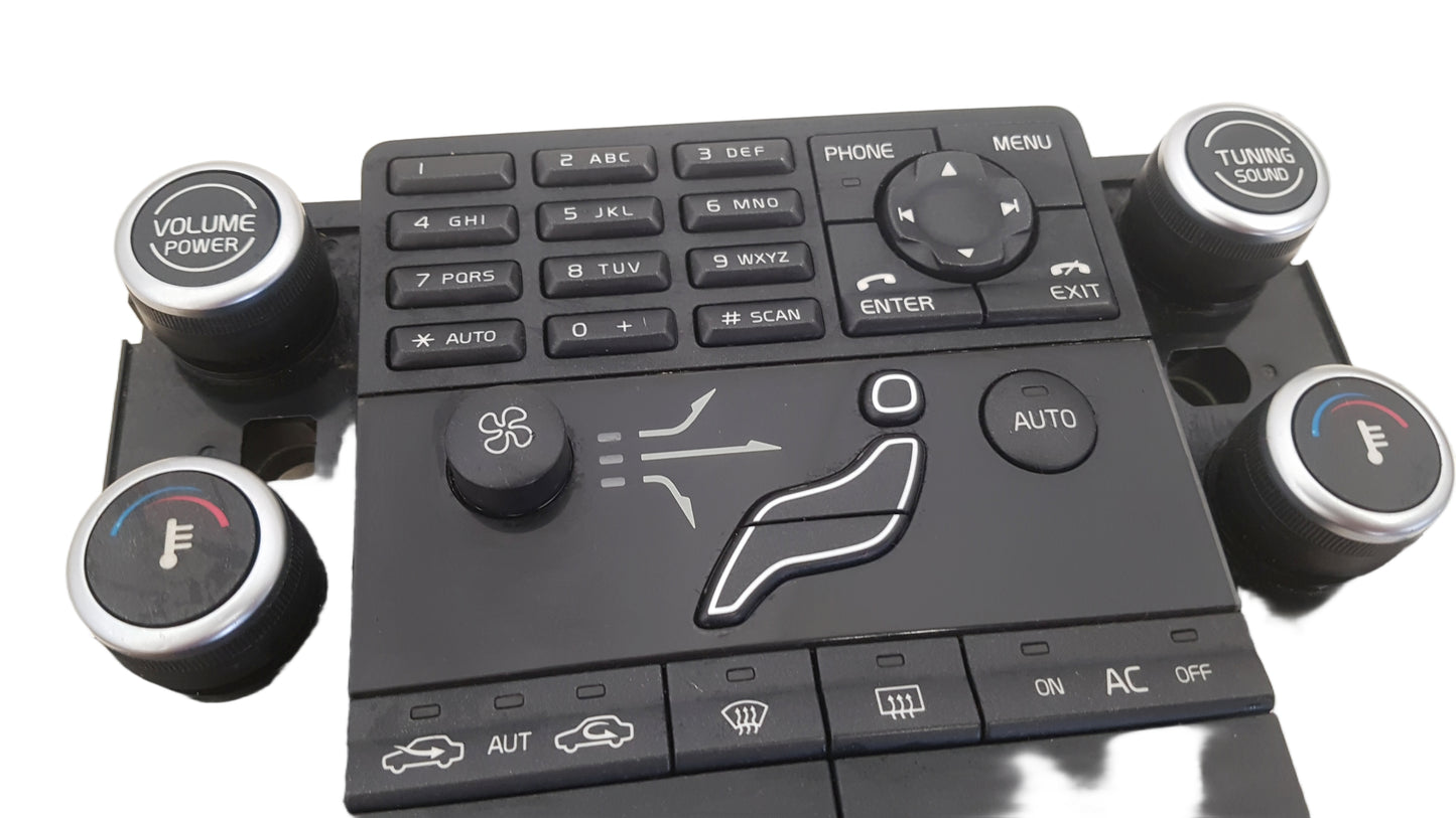 Volvo V70 Climate And Telephone Control Panel Silver 2008-2015 30782905 12M Wty