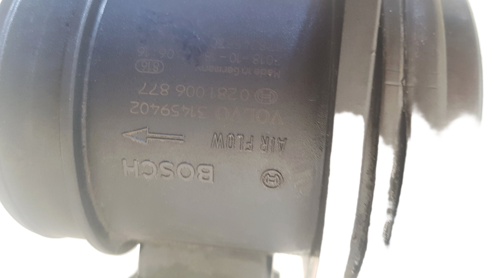 2003-2014 Volvo XC90 D5 Mass Air Flow Meter 31459402