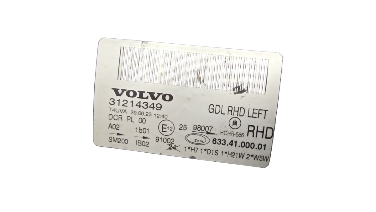 2008-2011 Volvo V70 III Xenon Headlight 31214349 Passenger Side No ABL Genuine