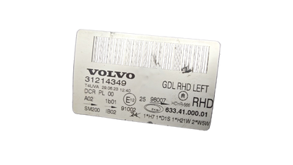 2008-2011 Volvo V70 III Xenon Headlight 31214349 Passenger Side No ABL Genuine