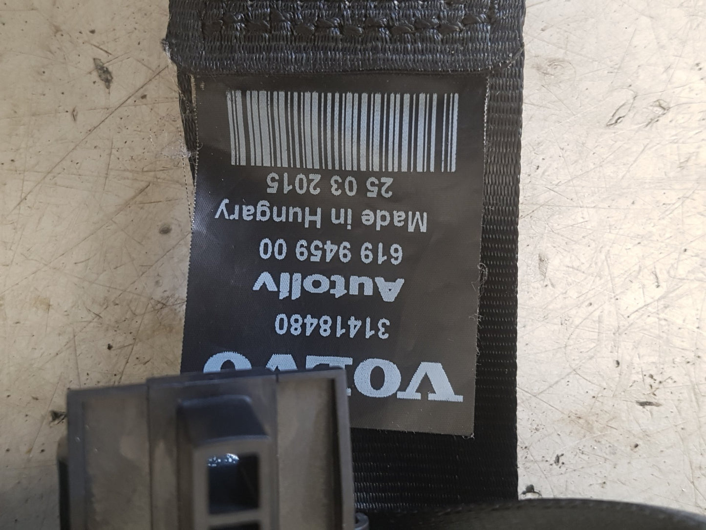 2015 Volvo V40 525, 526 Hatchback Left Front Seat Belt 31418480 VRAC Grade A