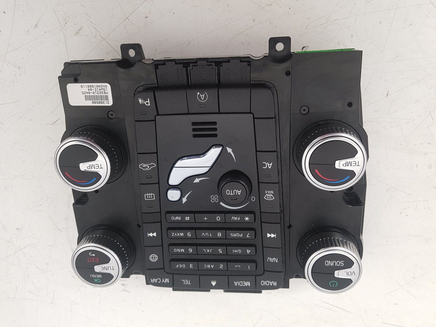 2016 Volvo V70 III 135 Estate Digital Heater and Radio Control Panel 31398588