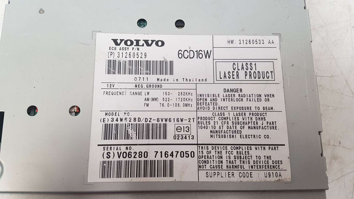 2007 - 2013 Volvo C70  Convertible CD Player 31266764