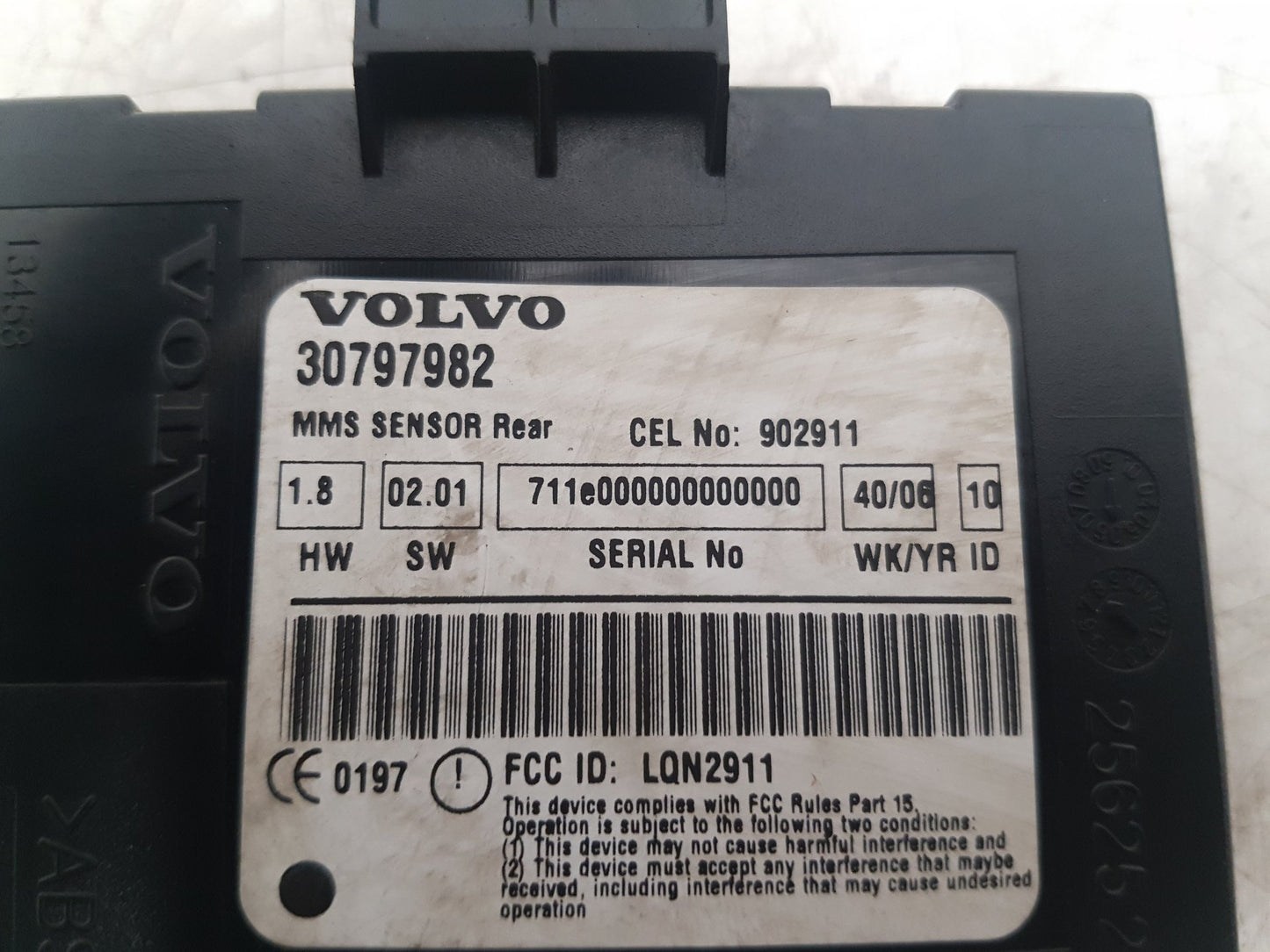 2007 Volvo C70  Convertible ALARM SENSOR RELAY 30797982