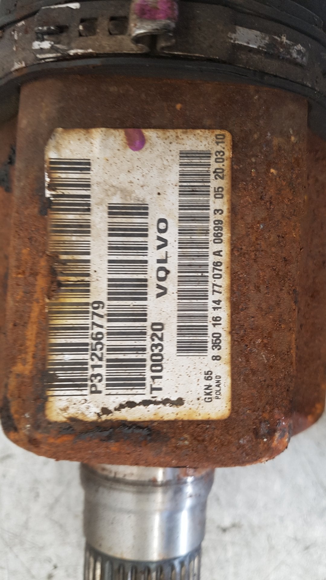 2008 - 2012 Volvo V70  Estate Left Front Drive Axle 31256779