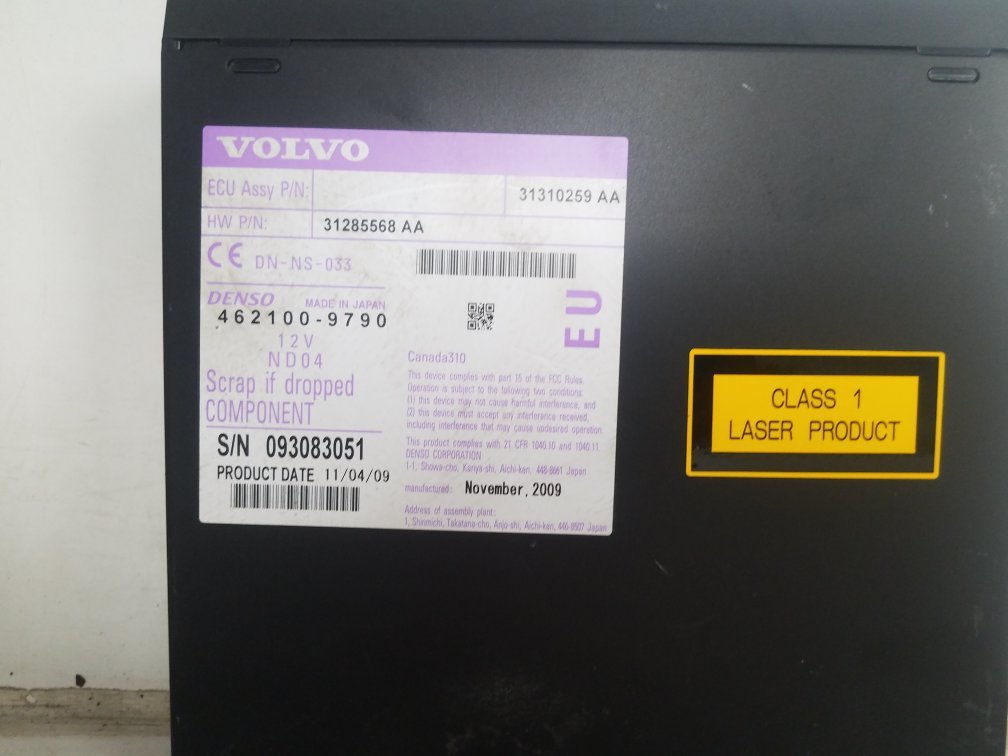2008 - 2016 Volvo V70 III 135 Estate CD Player 31310259 AA