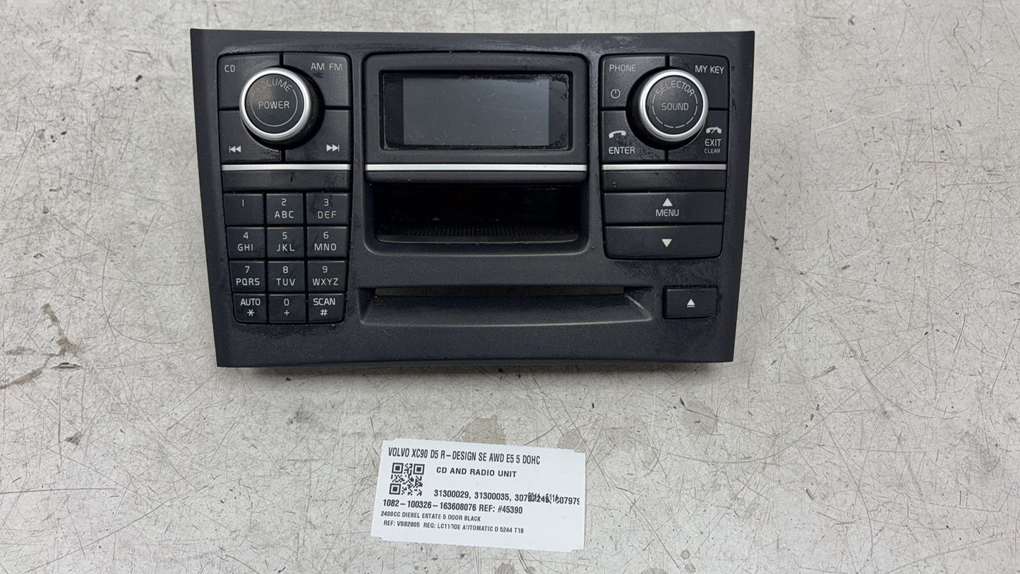 2007 - 2014 Volvo XC90  Estate CD AND RADIO UNIT 31300029