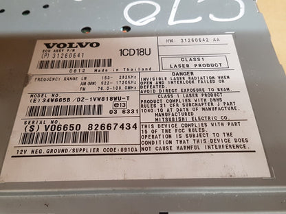 2006 - 2009 Volvo C70  Convertible CD Player 31260641