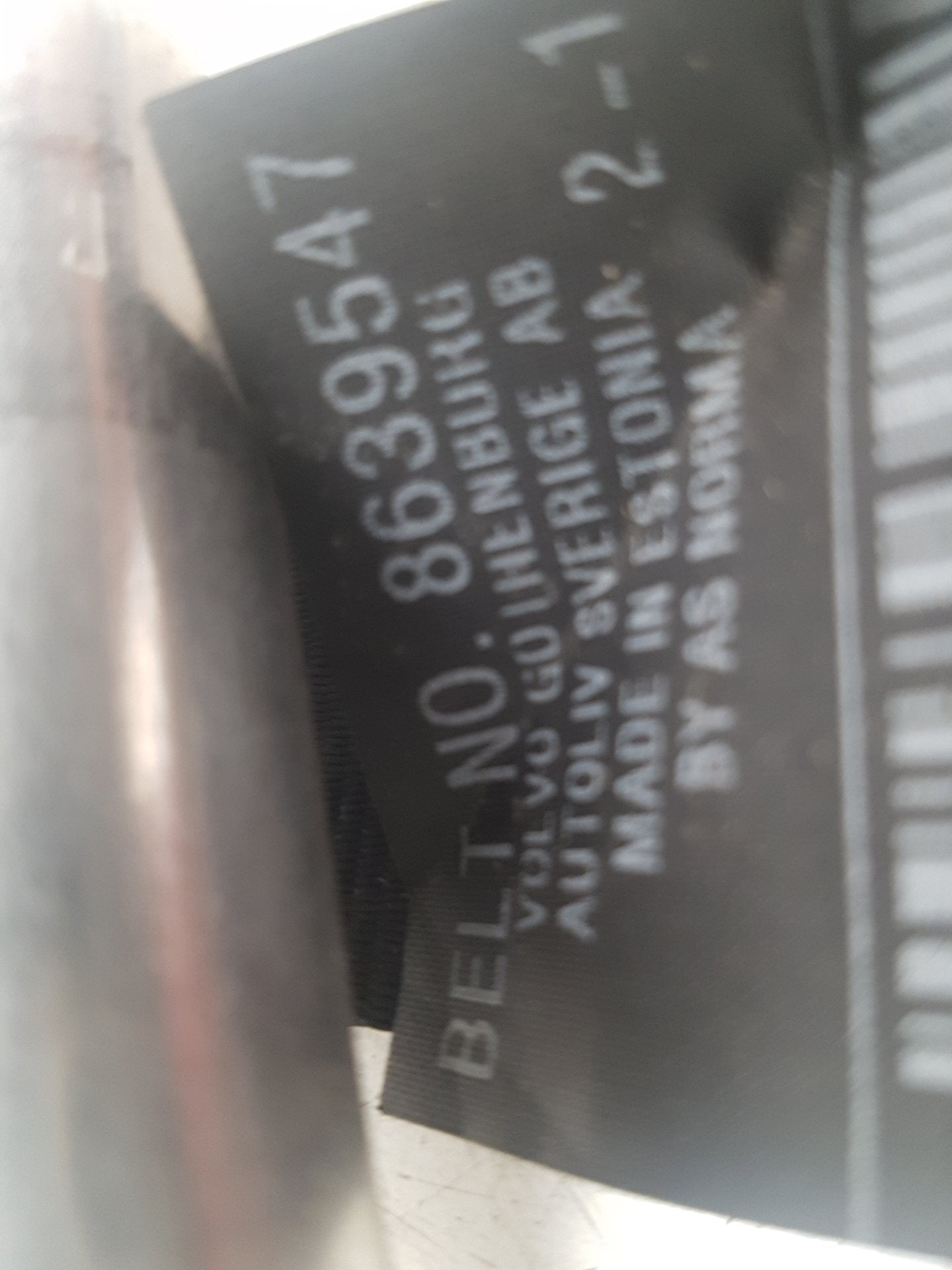 2005 - 2012 Volvo S40  Saloon Left Rear Seat Belt 8639547