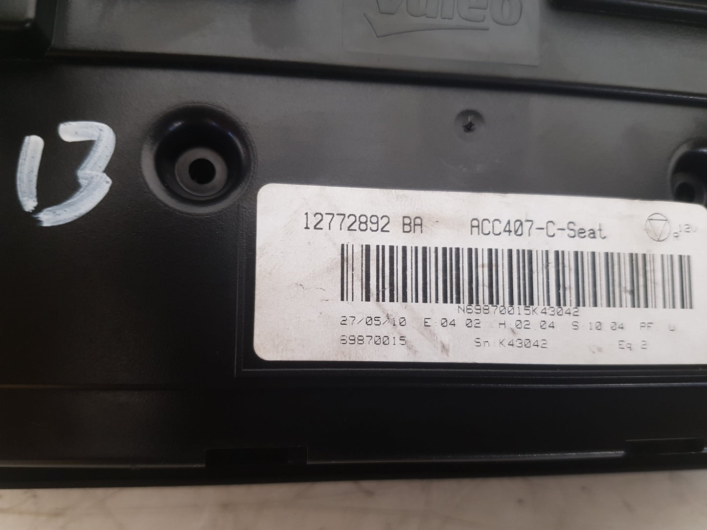 2007 - 2015 Saab 9-3  Estate Heater Controls 12772892