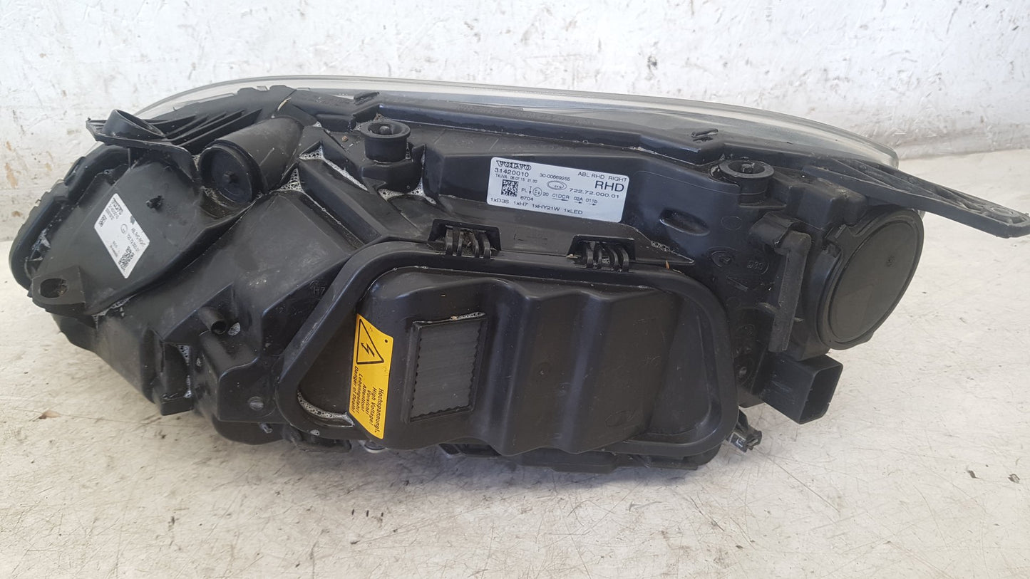 2015 Volvo V40 Right Headlight 31420010 VRAC Grade A