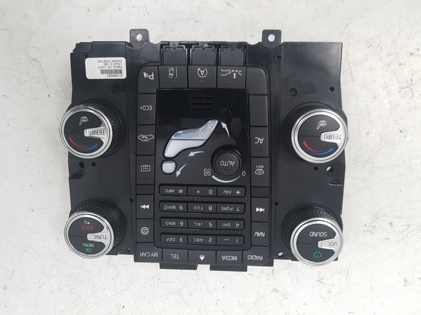 2009 - 2017 Volvo XC60 I 156 Estate HEATER & RADIO CONTROL PANNEL 31398587