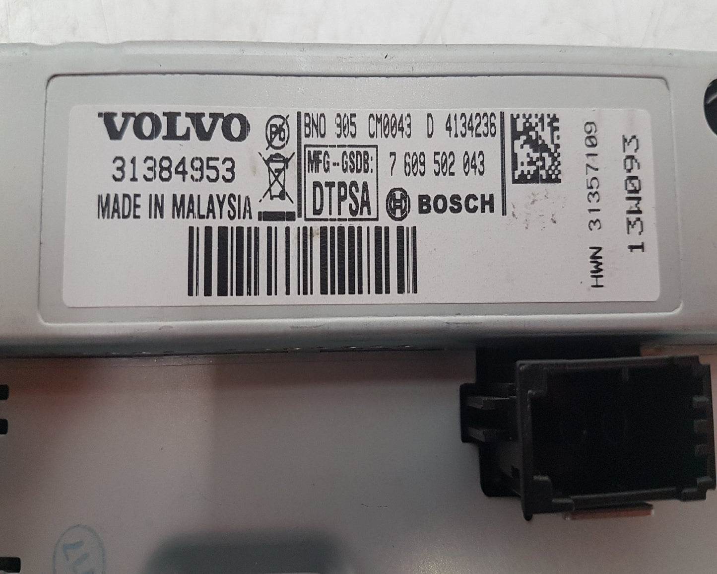 2012 - 2017 Volvo V40  Hatchback Dash Display Unit 31384953