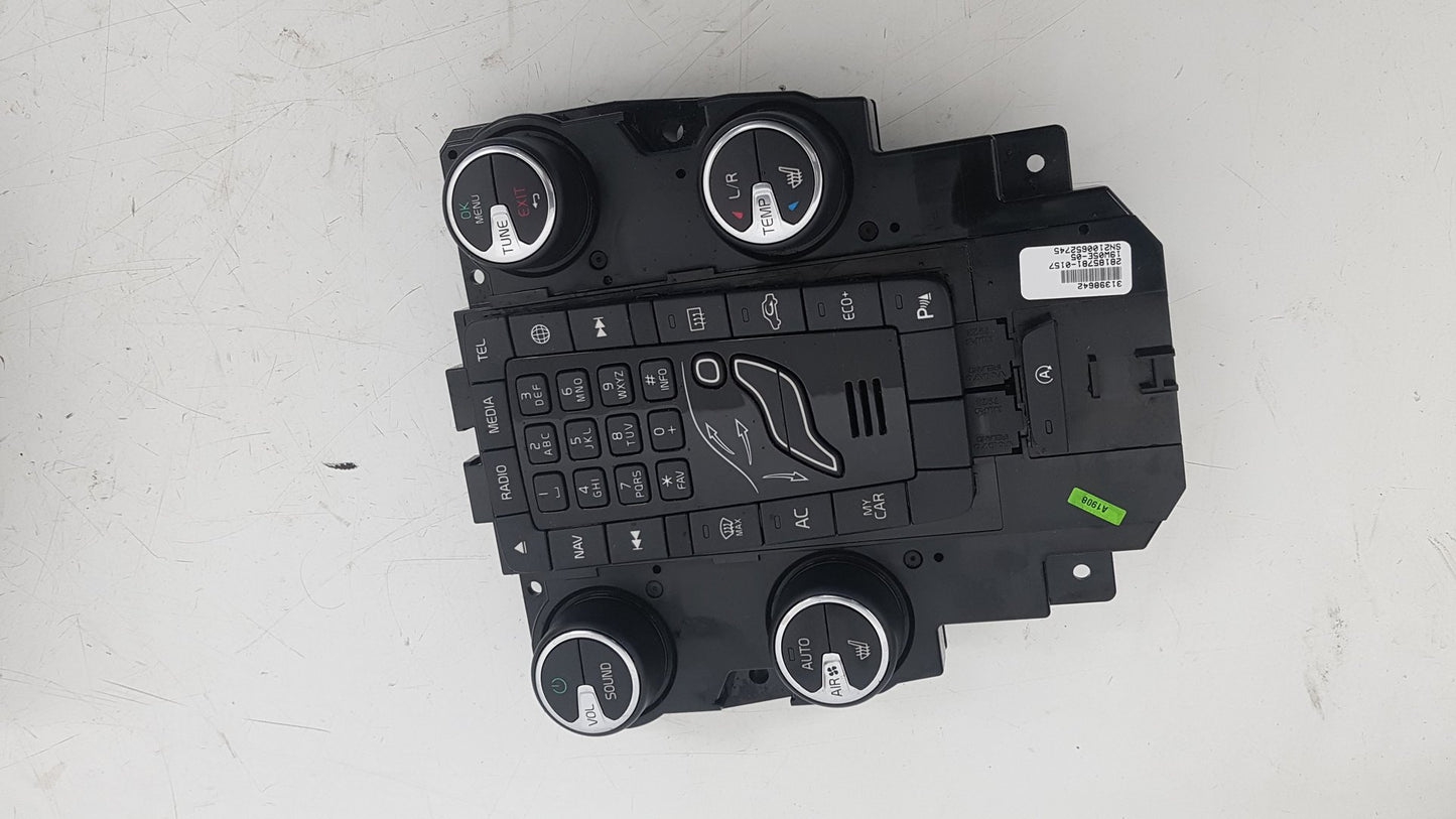 2012 - 2017 Volvo V40  Hatchback HEATER & RADIO CONTROL PANNEL 31398642