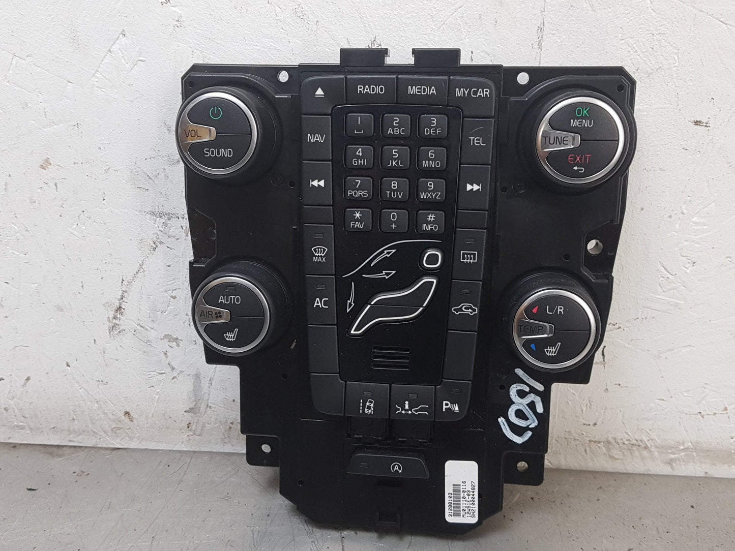 2012 - 2015 Volvo V40  Hatchback HEATER & RADIO CONTROL PANNEL 31288103