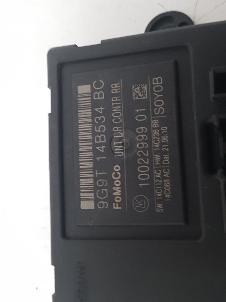 2010 - 2016 Volvo S80  Saloon DOOR CONTROL MODULE (PASSENGER SIDE REAR) 9G9T14B534BC