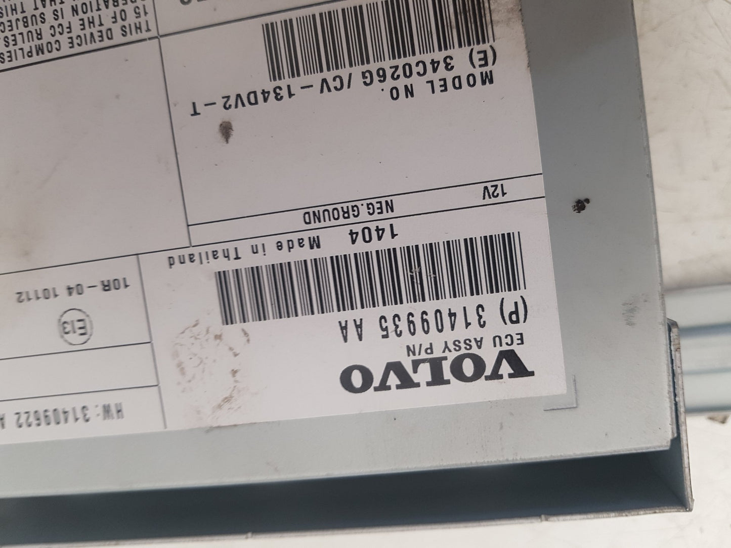 2012 - 2016 Volvo V40  Hatchback Amplifier 31409935AA