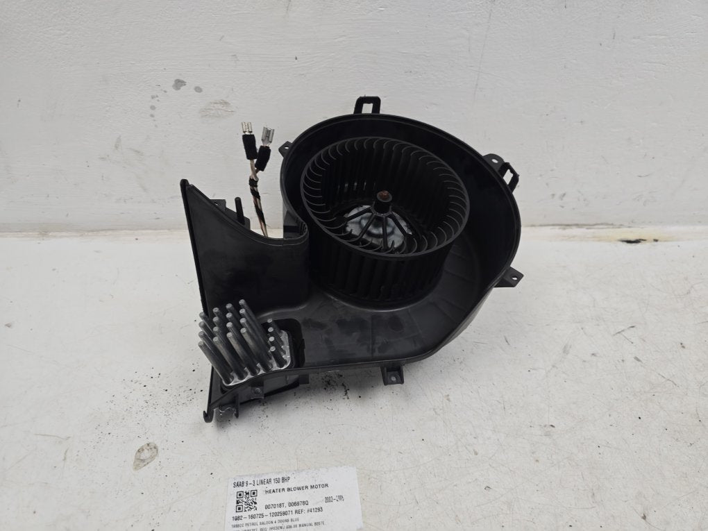 2003 - 2012 Saab 9-3  Saloon Blower Motor 007018T