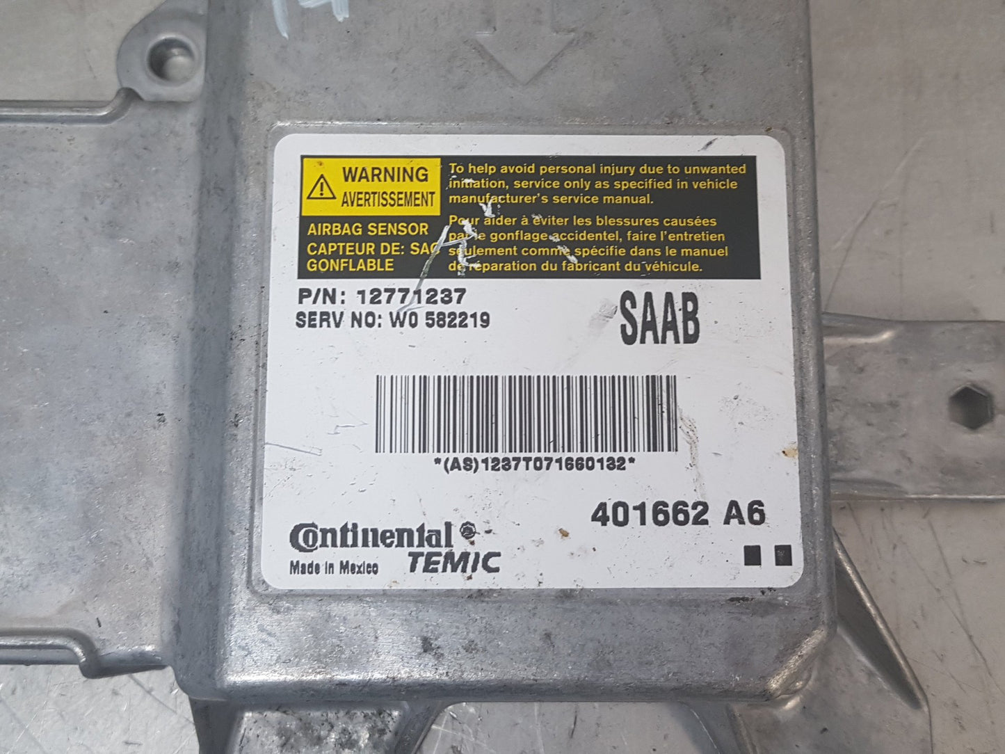 2005 - 2015 Saab 9-3  Estate Airbag Module 12771237