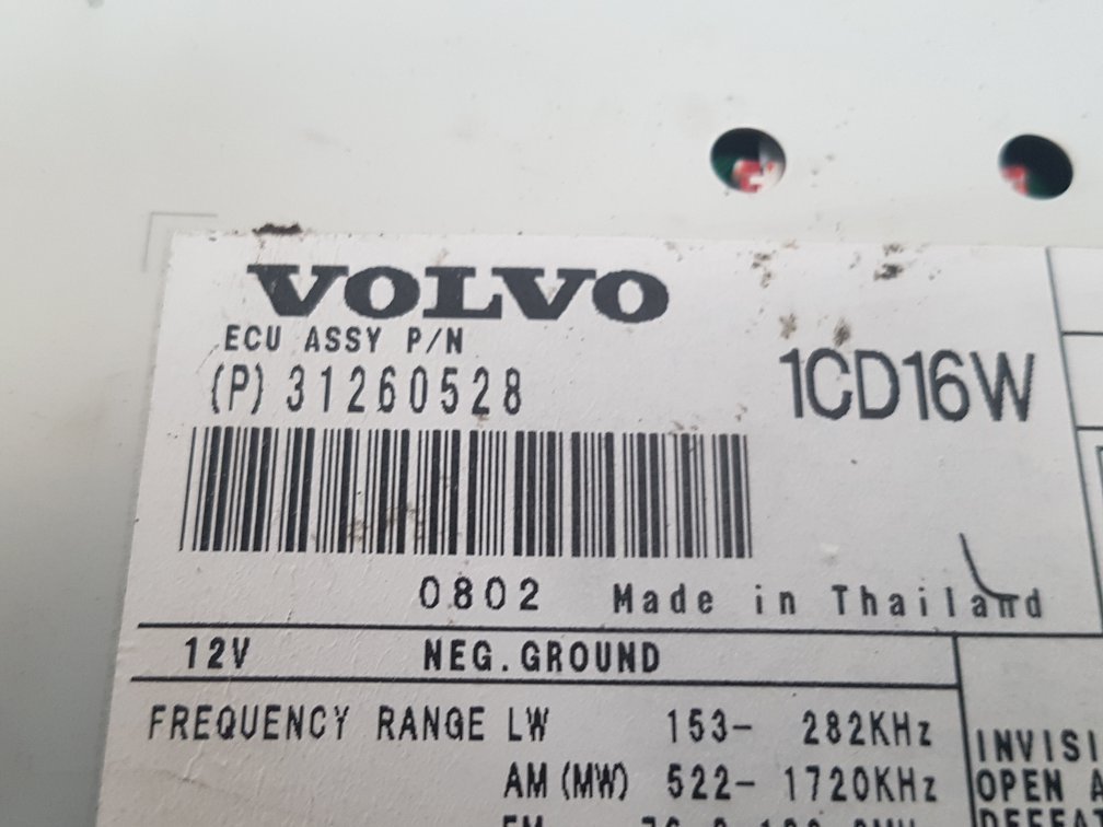 2006 - 2012 Volvo C70  Convertible CD Player 31260528