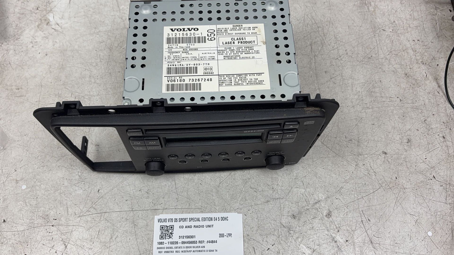 2007 Volvo V70  Estate CD AND RADIO UNIT 312156301