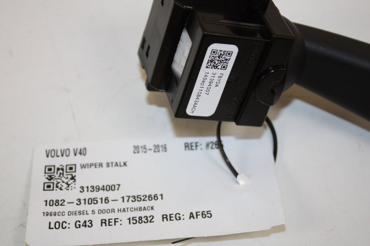 2013 - 2015 Volvo V60  Estate Wiper Switch 31394007