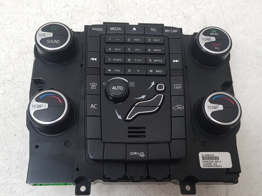 2010 - 2015 Volvo V70  Estate HEATER & RADIO CONTROL PANNEL 31288318
