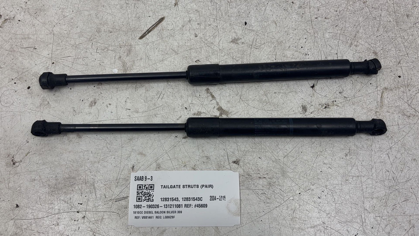 2004 - 2015 Saab 9-3  Saloon TAILGATE STRUTS (PAIR) 12831543