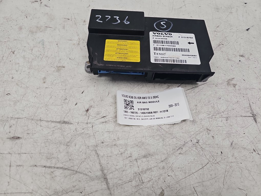 2009 - 2013 Volvo XC60  Estate Airbag Module 31318792