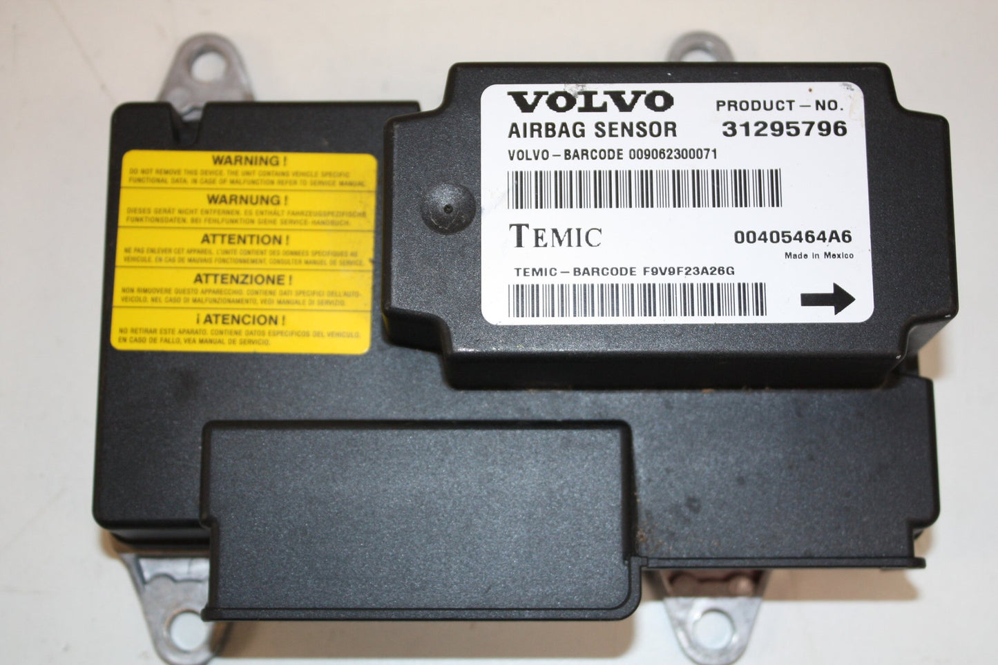 2006 - 2012 Volvo C70  Convertible Airbag Module 31295796 WITH SWITCH