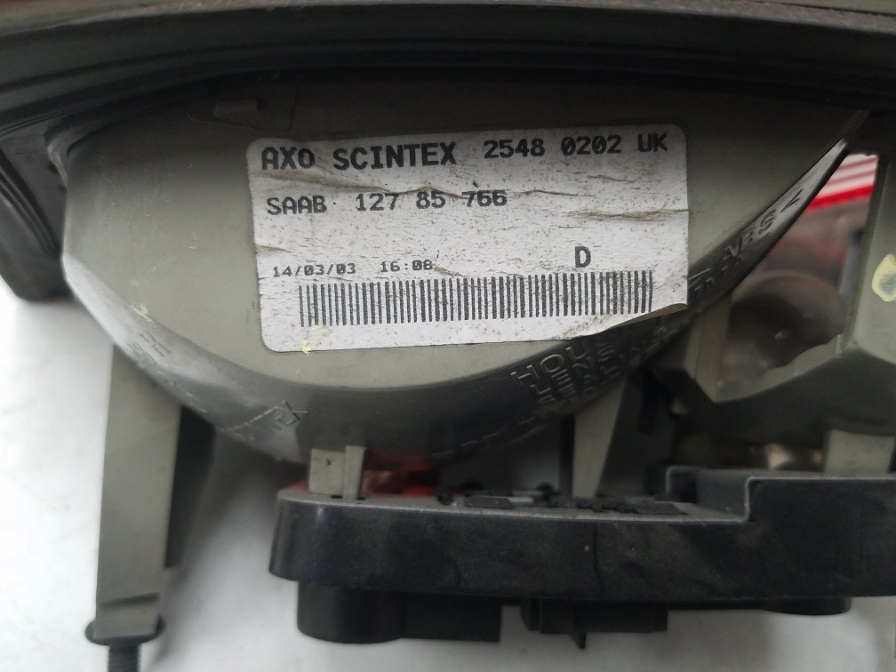 2002 - 2007 Saab 9-3  Saloon Right Taillight 12785766