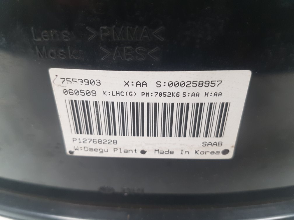 2003 - 2007 Saab 9-3  Estate Instrument Cluster 12788228