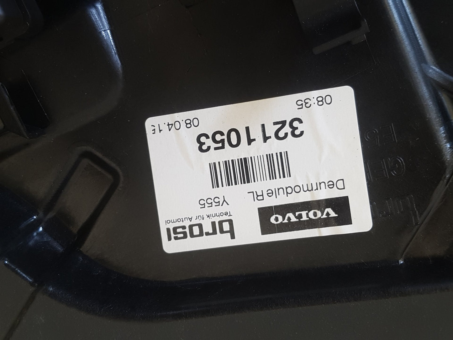 2015 Volvo V40 525, 526 Hatchback Left Rear Door Regulator 31276217