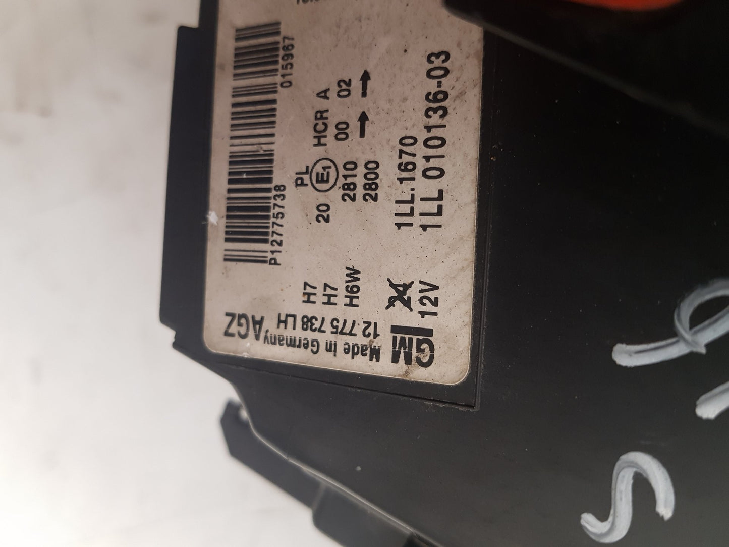 2010 - 2012 Saab 9-5  Saloon Left Headlight 12775738