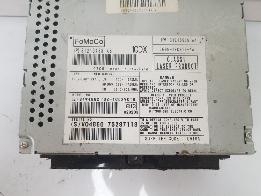 2006 - 2009 Volvo S80  Saloon RADIO AND CD PLAYER 31210433