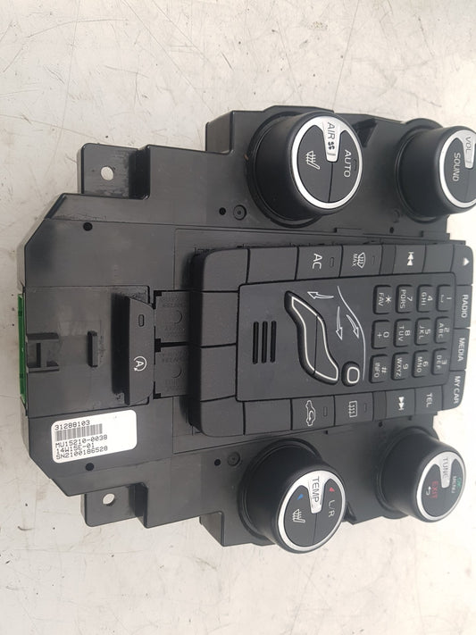 2012 - 2016 Volvo V40  Hatchback HEATER & RADIO CONTROL PANNEL 31288103
