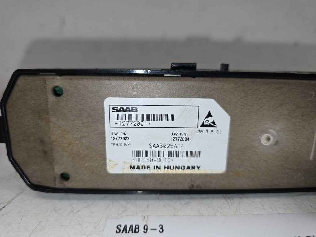 2007 - 2011 Saab 9-3   Left Front Window Switch 12772021