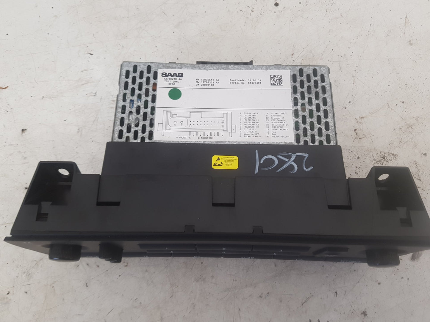 2005 Saab 9-3 Radio Controls 12768218 VRAC Grade A
