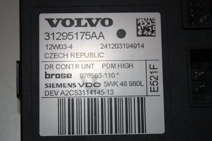 2010 - 2012 Volvo C30  Hatchback WINDOW REG MOTOR (PASSENGER SIDE FRONT) 31295175AA  31295175