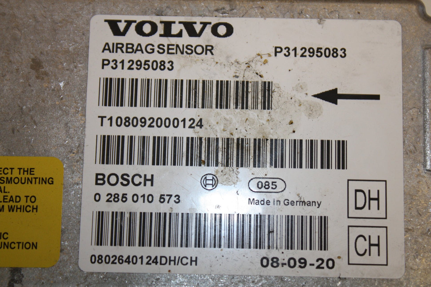 2007 - 2014 Volvo V70   Airbag Module 31295083