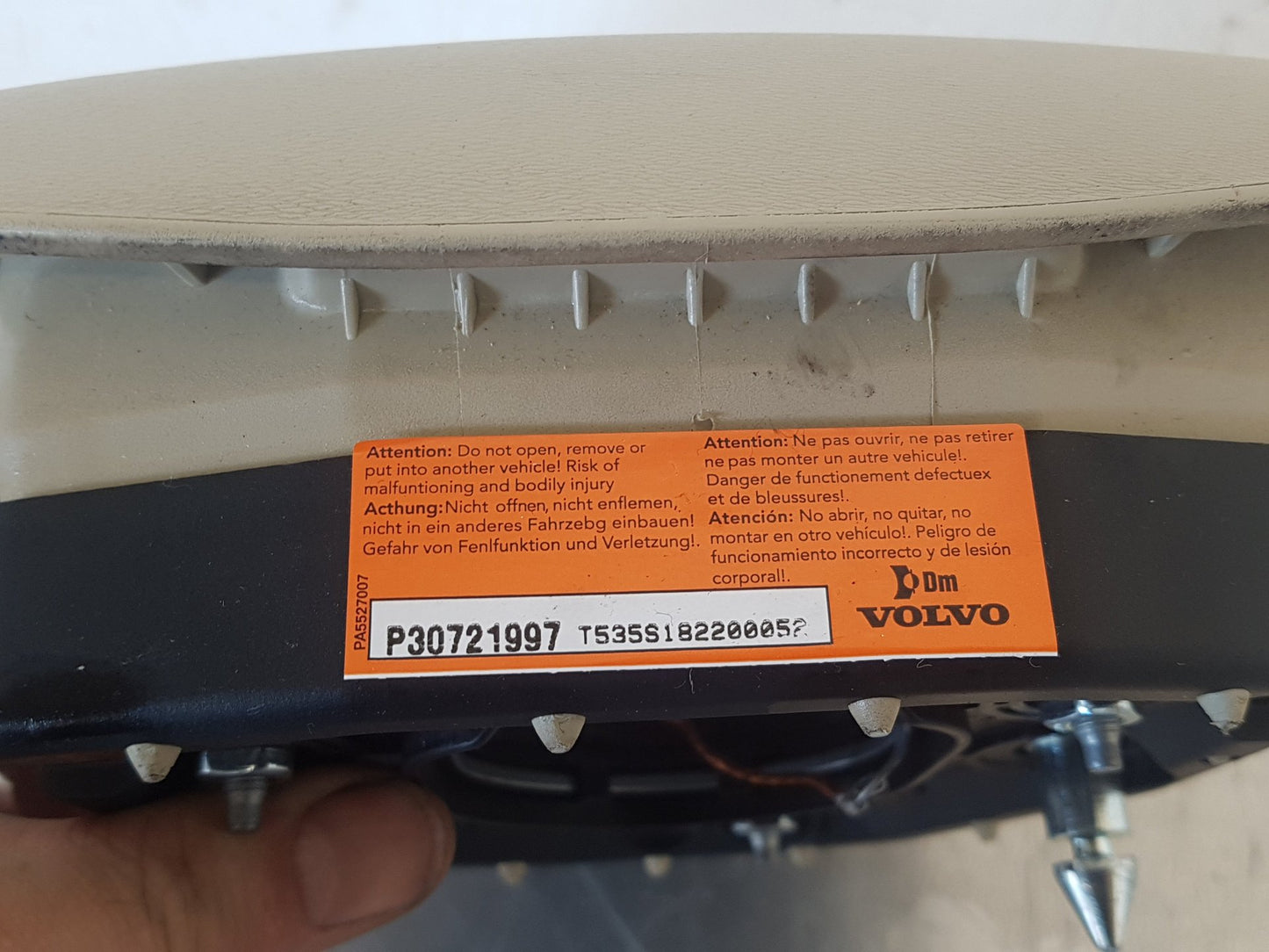 2006 - 2011 Volvo S80  Saloon Right Airbag 30721997