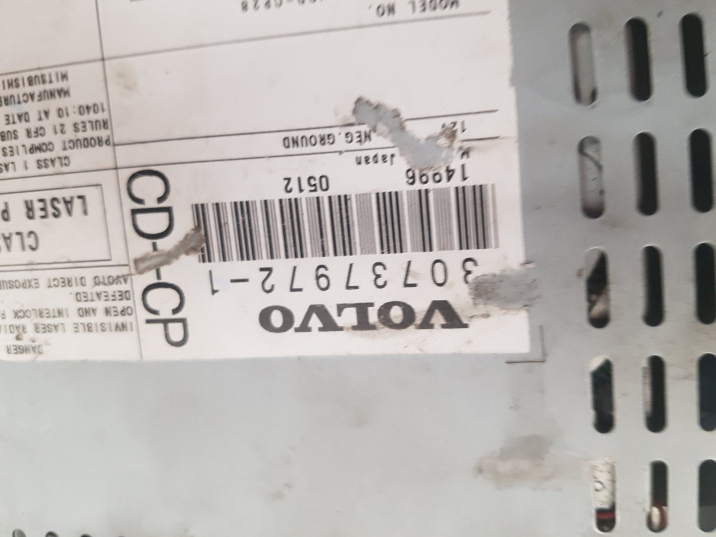 2003 - 2014 Volvo XC90 I 275 Estate RADIO AND CD PLAYER 30737972