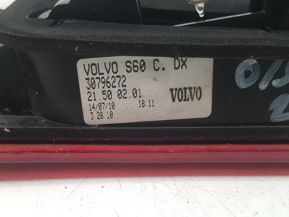 2010 - 2015 Volvo S60   Right Taillight 30796272