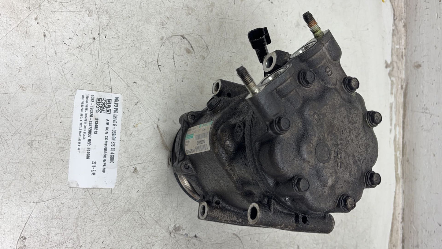 2011 - 2015 Volvo V60 I 157 Estate A/C Compressor 31348213